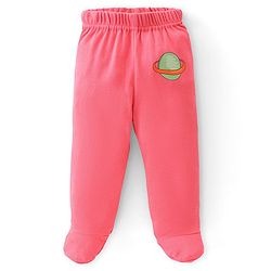 Babyhug Cotton Knit Solid Colour & Planets Printed Bootie Pants Pack of 3 - Multicolour