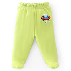 Babyhug Cotton Knit Space Ships & Stars Printed Bootie Pants Pack of 3- Multicolour