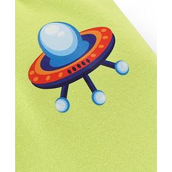 Babyhug Cotton Knit Space Ships & Stars Printed Bootie Pants Pack of 3- Multicolour
