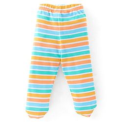 Babyhug Cotton Interlock Knit Full Length Bootie Pants Dino Print Pack of 3 - Blue