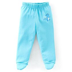 Babyhug Cotton Interlock Knit Full Length Bootie Pants Dino Print Pack of 3 - Blue