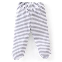 Babyhug Cotton Knit Striped & Jungle Printed Bootie Pants Pack of 3 - Multicolour