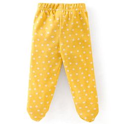 Babyhug Cotton Knit Striped & Jungle Printed Bootie Pants Pack of 3 - Multicolour