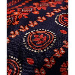 Babyhug Full Sleeves Solid Kurta Pyjama Set with Printed Jacket  - Navy Blue