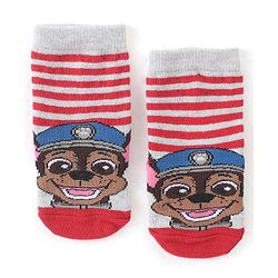 Cute Walk by Babyhug Cotton Blend Ankle Length Anti Bacterial Socks Paw Patrol Design Pack of 3 - Red & Blue