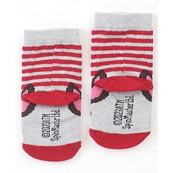 Cute Walk by Babyhug Cotton Blend Ankle Length Anti Bacterial Socks Paw Patrol Design Pack of 3 - Red & Blue