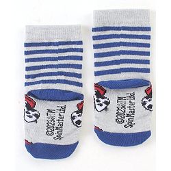 Cute Walk by Babyhug Cotton Blend Ankle Length Anti Bacterial Socks Paw Patrol Design Pack of 3 - Red & Blue