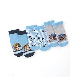 Cute Walk by Babyhug Cotton Blend Ankle Length Anti Bacterial Socks Paw Patrol Design Pack of 3 - Blue