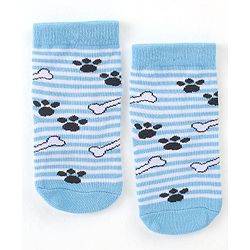 Cute Walk by Babyhug Cotton Blend Ankle Length Anti Bacterial Socks Paw Patrol Design Pack of 3 - Blue