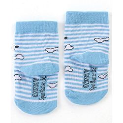 Cute Walk by Babyhug Cotton Blend Ankle Length Anti Bacterial Socks Paw Patrol Design Pack of 3 - Blue