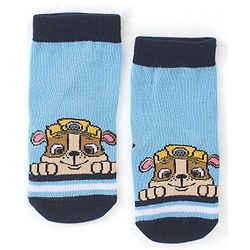 Cute Walk by Babyhug Cotton Blend Ankle Length Anti Bacterial Socks Paw Patrol Design Pack of 3 - Blue