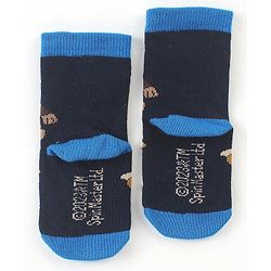 Cute Walk by Babyhug Cotton Blend Ankle Length Anti Bacterial Socks Paw Patrol Design Pack of 3 - Grey & Blue