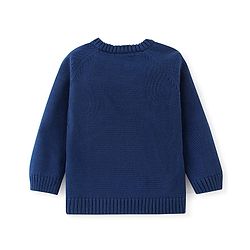 Babyhug Full Sleeves Sweater Set with Cap Colour Block & Text Design - Multicolour