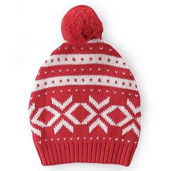 Babyhug Cotton Knit Full Sleeves Sweater Set With Cap - Red