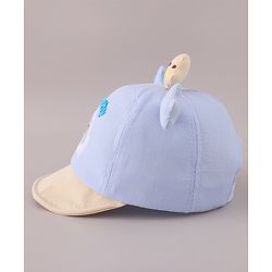 Babyhug Cotton Baseball Cap Bear Embroidery and Duck Design - Yellow