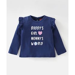 Babyhug 100% Cotton Knit Full Sleeves  Tops with Heart Graphics Pack of 3 -Multicolour