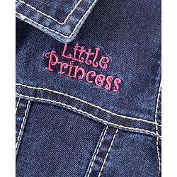 Babyhug Full Sleeves Denim Jacket With Pockets Unicorn Sequins - Blue