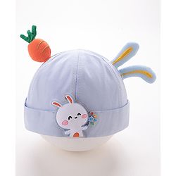 Babyhug Bucket Hat Bunny Applique -Blue