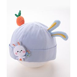 Babyhug Bucket Hat Bunny Applique -Blue