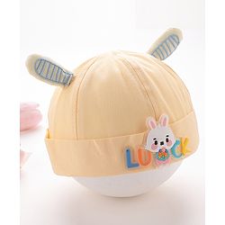 Babyhug Bucket Hat Bunny Applique -Yellow