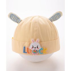Babyhug Bucket Hat Bunny Applique -Yellow