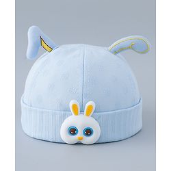 Babyhug Cotton Bucket Hat with Bunny Applique - Pink