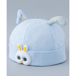 Babyhug Cotton Bucket Hat with Bunny Applique - Pink