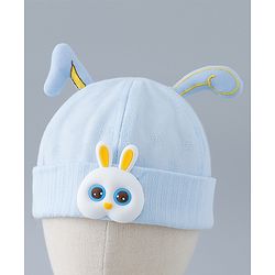 Babyhug Cotton Bucket Hat with Bunny Applique - Pink