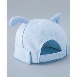 Babyhug Cotton Bucket Hat with Bunny Applique - Pink