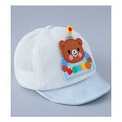 Babyhug Baseball Cap Bear Design Blue - Diameter 16.5 cm