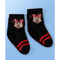 Cute Walk Disney By Babyhug Anti Bacterial Ankle Length Socks Minnie Mouse Design Pack Of 3 - Multicolour