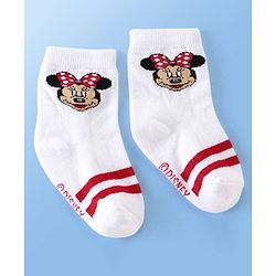 Cute Walk Disney By Babyhug Anti Bacterial Ankle Length Socks Minnie Mouse Design Pack Of 3 - Multicolour