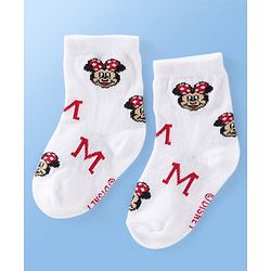 Cute Walk Disney By Babyhug Anti Bacterial Ankle Length Socks Minnie Mouse Design Pack Of 3 - Multicolour