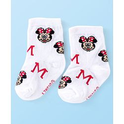 Cute Walk by Babyhug Antibacterial Ankle Length Socks Minnie Mouse Design Pack of 3- Multicolour