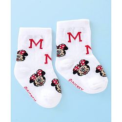 Cute Walk by Babyhug Antibacterial Ankle Length Socks Minnie Mouse Design Pack of 3- Multicolour