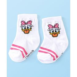 Cute Walk by Babyhug Antibacterial Ankle Length Socks Minnie Mouse Design Pack of 3- Multicolour