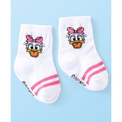 Cute Walk by Babyhug Antibacterial Ankle Length Socks Minnie Mouse Design Pack of 3- Multicolour