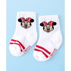 Cute Walk by Babyhug Antibacterial Ankle Length Socks Minnie Mouse Design Pack of 3- Multicolour