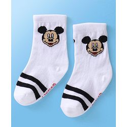 Cute Walk Disney By Babyhug Anti Bacterial Ankle Length Socks Mickey Mouse Design Pack Of 3 - Multicolour