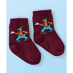 Cute Walk Disney By Babyhug Anti Bacterial Ankle Length Socks Mickey Mouse & Pooh Design Pack Of 3 - Multicolour