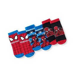 Cute Walk Disney By Babyhug Anti Bacterial Ankle Length Socks Spiderman Design Pack Of 3 - Multicolour