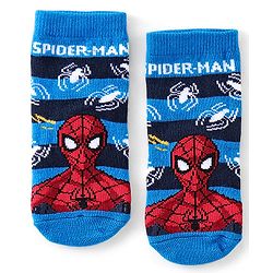 Cute Walk Disney By Babyhug Anti Bacterial Ankle Length Socks Spiderman Design Pack Of 3 - Multicolour