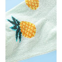 Cute Walk by Babyhug Anti-Bacterial Ankle Length Fruits Designed Socks Pack of 3 - Multicolour