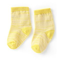 Cute Walk by Babyhug Anti-Bacterial Ankle Length Lines Designed Socks Pack of 3 - Multicolour