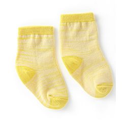 Cute Walk by Babyhug Anti-Bacterial Ankle Length Lines Designed Socks Pack of 3 - Multicolour