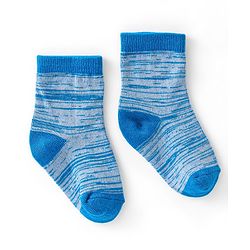 Cute Walk by Babyhug Anti-Bacterial Ankle Length Lines Designed Socks Pack of 3 - Multicolour