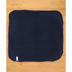 Babyhug Terry Knit  Towel Star Print L 76 X B 76 cm- Navy Blue