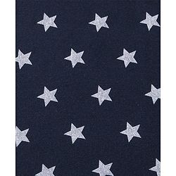Babyhug Terry Knit  Towel Star Print L 76 X B 76 cm- Navy Blue