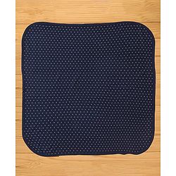 Babyhug Terry Knit Towel Polka Dot Print L 76 X B 76 cm- Navy Blue