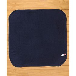 Babyhug Terry Knit Towel Polka Dot Print L 76 X B 76 cm- Navy Blue